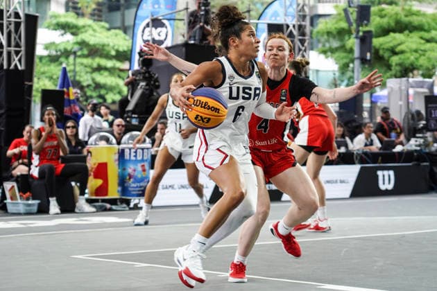 FIBA 3x3 Champions Cup 2026 Veronica Burton of the United States competes against Kacie Bosch of Canada during the Women s FIBA Basketball 3x3 Champions Cup 2026 third place match between the Netherlands and Serbia in Bangkok, Thailand, on March 15, 2026. Bangkok Bangkok Thailand  Copyright: xAnusakxLaowilasx originalFilename:laowilas-notitle260315_npp9h.jpg