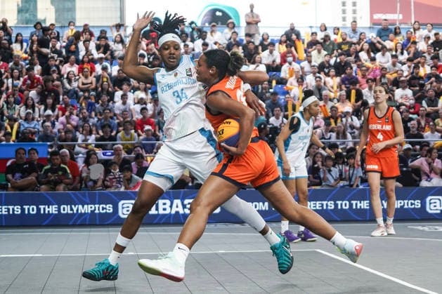 FIBA 3x3 Champions Cup 2026 Azerbaijan s Brianna Fraser competes against the Netherlands Janis Boonstra during the Women s FIBA Basketball 3x3 Champions Cup 2026 final match between the Netherlands and Azerbaijan in Bangkok, Thailand, on March 15, 2026. Bangkok Bangkok Thailand  Copyright: xAnusakxLaowilasx originalFilename:laowilas-notitle260315_npdRw.jpg