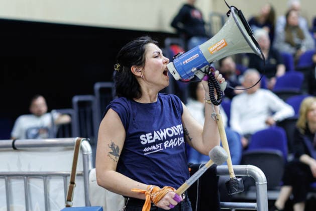 Fans Seawolves, GER, Rostock Seawolves vs NINERS Chemnitz, easycredit BBL, Basketball, Bundesliga, 24 Matchday, Season 2025 2026, 15 03 2026 GER, Rostock Seawolves vs NINERS Chemnitz, easycredit BBL, Basketball, Bundesliga, 24 Matchday, Season 2025 2026, 15 03 2026 Rostock Copyright: xEibner-Pressefoto DenverxEhrlichx EP_DEH
