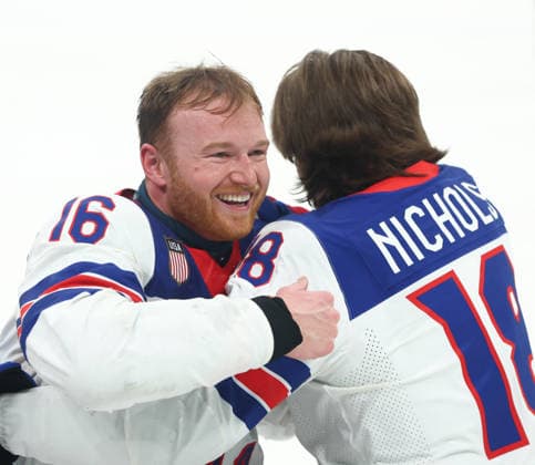 March 15, 2026, Milan, Lombardy, Italy: DECLAN FARMER of USA celebrates winning the Final game against Canada at the Milano Cortina 2026 Paralympic Winter games, Winterspiele,Spiele, Summer games USA defeated Canada 6:2 and won the Gold. Paralympics 2026: Milano Cortina: Para Ice hockey, Eishockey Men s Final: USA 6:2 CAN  - ZUMAc179 20260315_zep_c179_012 Copyright: xMickaelxChavetx