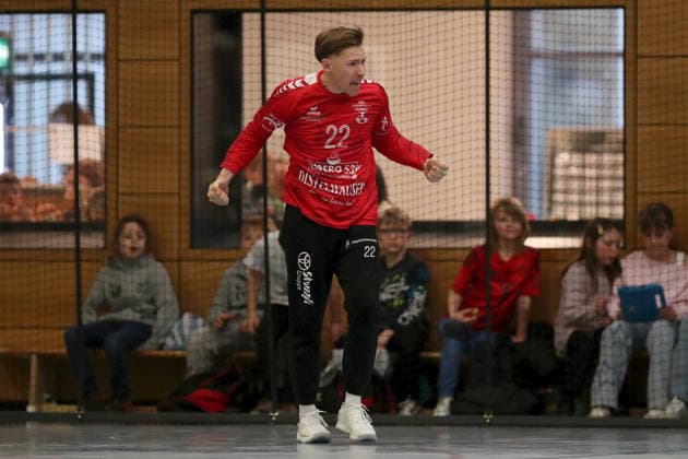 15 03 2026, Men, Handball, Season 2025 2026, Regionalliga, 19 Matchday DJK Waldbuettelbrunn TSV Lohr Max Feuerbacher 22, TSG Waldbuettelbrunn Waldbuettelbrunn Ballsporthalle Bayern Germany