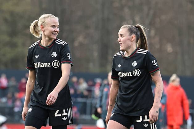 Germany Google Pixel Womens Bundesliga 2025 2026 Matchday 16, 1 FC Cologne vs FC Bayern Munich Sunday, 15 03 2026 Franz Kremer Stadium, North Rhine-Westphalia Pernille Harder FC Bayern Munich Women, 21 and Georgia Stanway FC Bayern Munich Women, 31 Copyright: xSümeyyexAkcöltekinx