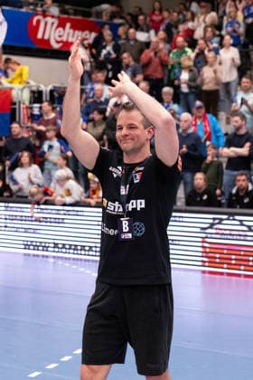 Matthias Flohr, HBW Balingen Weilstetten, Coach Thanks to the fans, HBW Balingen Weilstetten vs Eulen Ludwigshafen, Handball, 2 Bundesliga, Matchday 24, Season 2025 2026, 15 03 2026 Eibner Pressefoto Andreas Ulmer HBW Balingen Weilstetten vs Eulen Ludwigshafen, Handball, 2 Bundesliga, Matchday 24, Season 2025 2026, 15 03 2026 Balingen Copyright: xEibner-Pressefoto AndreasxUlmerx EP_AUR