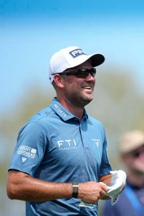 March 15, 2026, Ponte Vedra, Florida, USA: March 15, 2026, Ponte Vedra, Florida.Corey Conners (Canada) smiling after hitting his tee shot on the 4th hole during the fourth round of The PLAYERS Championship at TPC Sawgrass. PGA, Golf Herren Tour 2026: The PLAYERS Championship  - ZUMAd212 20260315_zsp_d212_013 Copyright: xRichardxDolex