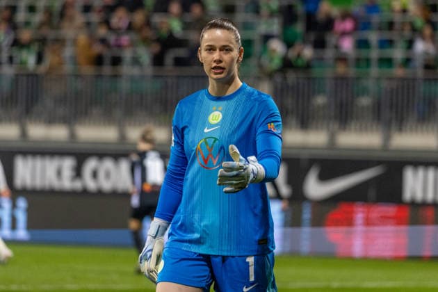 Germany, Google Pixel Womens Bundesliga, Season 2025 2026, Matchday 20, AOK Stadion, VfL Wolfsburg vs Bayer 04 Leverkusen, Johannes Stina VfL Wolfsburg, 1 Copyright: xMichellexLukax