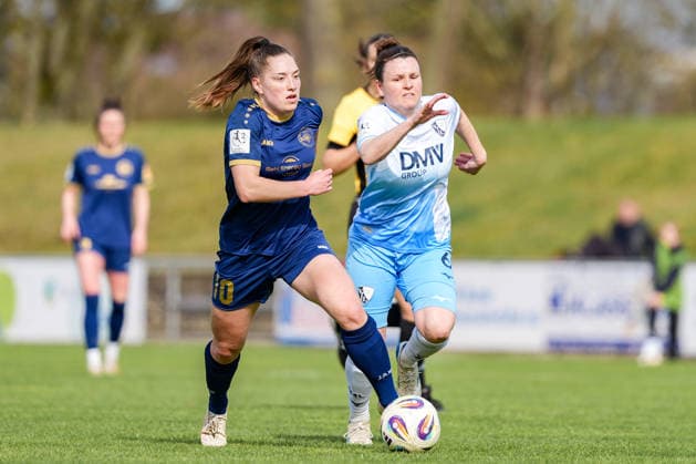 15 03 2026, Soccer, 2 Womens Bundesliga, 2025 2026, Matchday 19, SG 99 Andernach VfL Bochum Leonie Krump 10 Andernach Andernach Stadium Rhineland-Palatinate Germany