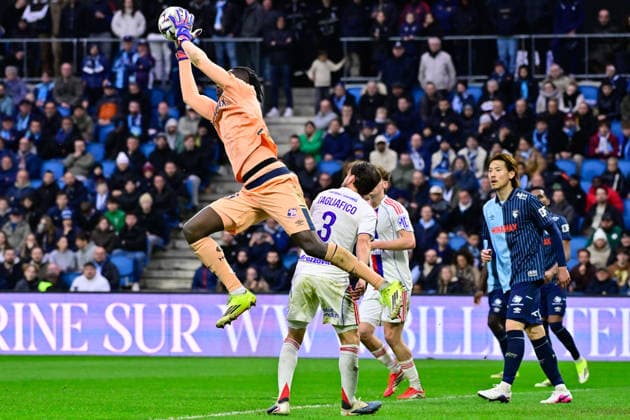 FOOTBALL : Le Havre vs Lyon - Ligue 1 - 15 03 2026 Goalkeeper Mory Diaw of Le Havre during the Ligue 1 match between Havre AC and Olympique Lyonnais at Stade Oceane on March 15, 2026 in Le Havre, France. ( Photo by Federico Pestellini PsnewZ ) - Le HavreFrance  Copyright: xFedericoxPestellinix