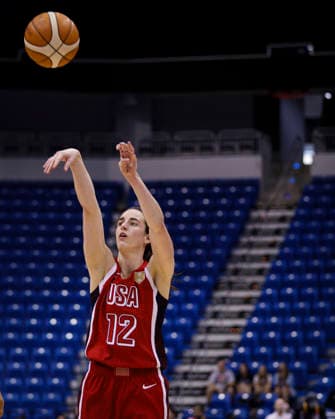 2026 World Cup Qualifying Tournament - New Zealand V USA Caitlin Clark 12 of the United States plays during the game at the 2026 FIBA World Cup Qualifying Tournament between New Zealand and the United States in San Juan, Puerto Rico, on March 15, 2026, at Coliseo Jose Miguel Agrelot. San Juan Puerto Rico  Copyright: xEdgardoxMedinax originalFilename:medinamillan-notitle260315_np0c4.jpg