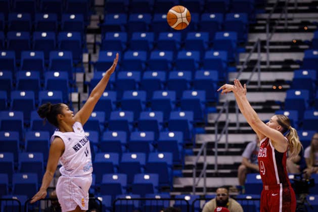 2026 World Cup Qualifying Tournament - New Zealand V USA Paige Bueckers 4 of the United States plays during the game at the 2026 FIBA World Cup Qualifying Tournament between New Zealand and the United States in San Juan, Puerto Rico, on March 15, 2026, at Coliseo Jose Miguel Agrelot. San Juan Puerto Rico  Copyright: xEdgardoxMedinax originalFilename:medinamillan-notitle260315_npo2g.jpg