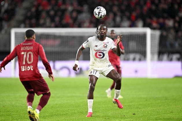 Stade Rennais FC v Lille OSC - Ligue 1 McDonald s 2025 2026 17 Ngalayel Ngal ayel MUKAU (losc) during the Ligue 1 McDonald s match between Rennes and Lille at Roazhon Park on March 15, 2026 in Rennes, France. Rennes France  Copyright: xFEPx 776348327