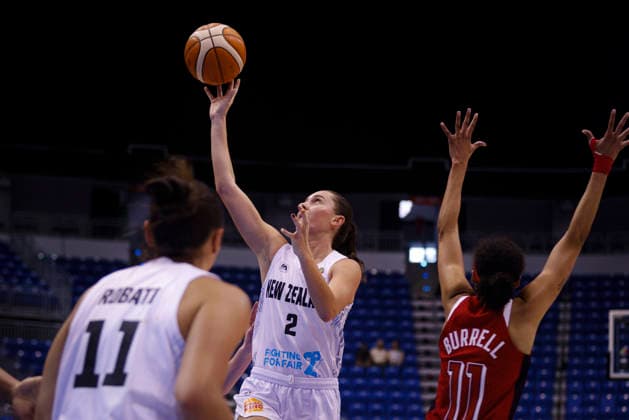 2026 World Cup Qualifying Tournament - New Zealand V USA Emilia Shearer 2 of New Zealand plays during the game at the 2026 FIBA World Cup Qualifying Tournament between New Zealand and the United States in San Juan, Puerto Rico, on March 15, 2026, at Coliseo Jose Miguel Agrelot. San Juan Puerto Rico  Copyright: xEdgardoxMedinax originalFilename:medinamillan-notitle260315_nppjA.jpg