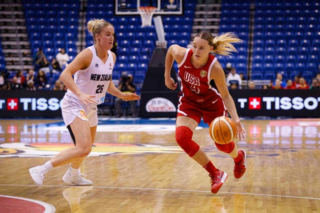 2026 World Cup Qualifying Tournament - New Zealand V USA Paige Bueckers 4 of the United States plays during the game at the 2026 FIBA World Cup Qualifying Tournament between New Zealand and the United States in San Juan, Puerto Rico, on March 15, 2026, at Coliseo Jose Miguel Agrelot. San Juan Puerto Rico  Copyright: xEdgardoxMedinax originalFilename:medinamillan-notitle260315_npS6h.jpg