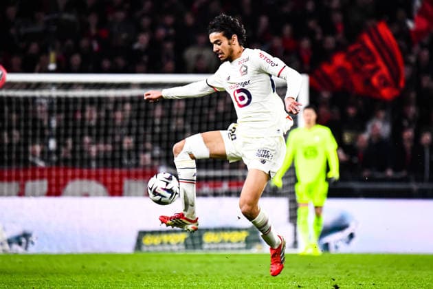 FOOTBALL : Stade Rennais vs Lille OSC - Ligue 1 - JournÃ e 26 - 15 03 2026 Ayyoub Bouaddi (Lille OSC) RennesFrance  Copyright: xBaptistexAutissierx