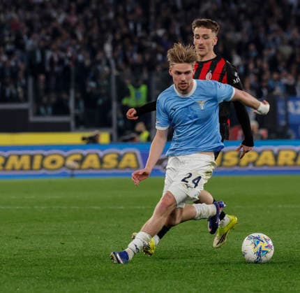 March 15, 2026, Roma, Roma: Lazio™s Kenneth Taylor in action during the Italian Serie A soccer match between SS Lazio vs AC Milan at the Olimpico stadium in Rome, Italy, 15 March 2026. ANSA GIUSEPPE LAMI. Serie A: Lazio Vs Milan  - ZUMAa110 20260315_zaf_a110_101 Copyright: xGiuseppexLamix