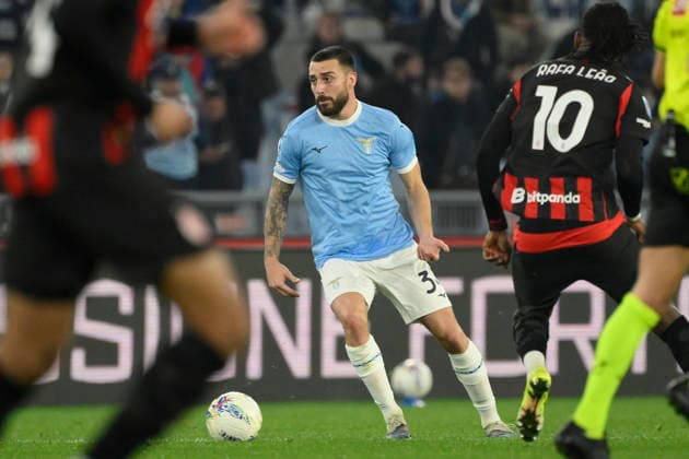 Lazio™s Mario Gila during the Serie A Enilive soccer match between SS Lazio and AC Milan at the Rome s Olympic stadium, Italy - Sunday, March 15, 2026. - Soccer.  Copyright: xFabrizioxCorradetti LaPressex