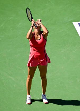 March 15, 2026 Aryna Sabalenka celebrates match point against Elena Rybakina of Kazakhstan during their Women s Singles Finals match at the BNP Paribas Open held at the Indian Wells Tennis Garden in Indian Wells, California. Mandatory Photo Credit : CSM Tennis 2026: BNP Paribas Open MAR 15  - ZUMAc04_ 20260315_zma_c04_003 Copyright: xCharlesxBausx