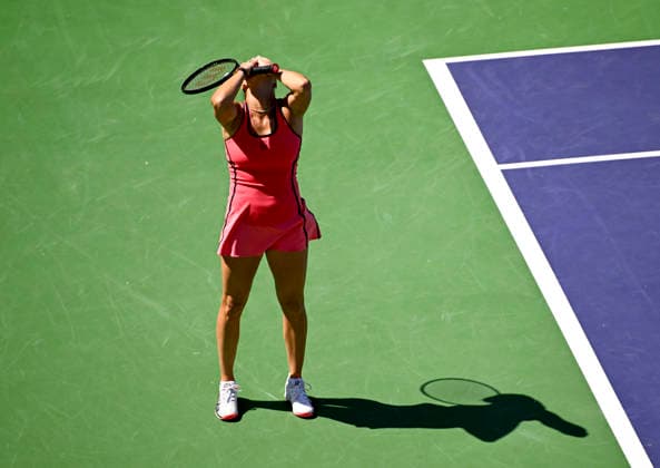 March 15, 2026 Aryna Sabalenka celebrates match point against Elena Rybakina of Kazakhstan during their Women s Singles Finals match at the BNP Paribas Open held at the Indian Wells Tennis Garden in Indian Wells, California. Mandatory Photo Credit : CSM Tennis 2026: BNP Paribas Open MAR 15  - ZUMAc04_ 20260315_zma_c04_005 Copyright: xCharlesxBausx