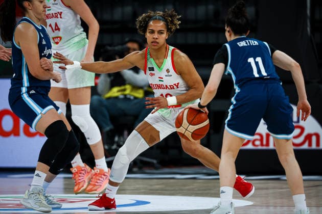 Hungary vs Argentina Women s Basketball World Cup 2026 Qualifying Tournaments Nina Aho of Hungary national team, Nationalteam in action during the Women s Basketball World Cup 2026 Qualifying Tournaments Groupe Phase - Group A between Hungary National Team and Argentina National Team at Turkcell Basketball Development Center on March 15, 2026 in Istanbul, Turkey. Istanbul Istanbul Turkey Copyright: xBurakxBasturkx