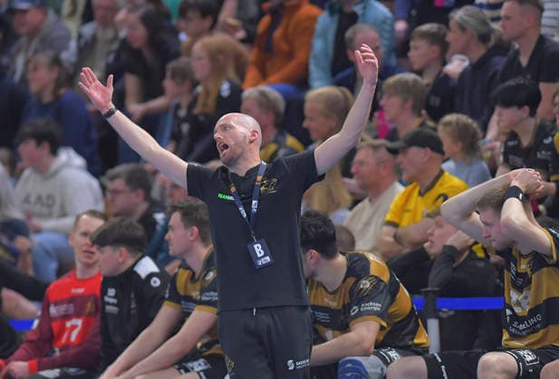 15 03 2026, Dresden coach André Haber, handball, 2 Bundesliga, HC Elbflorenz Dresden HSC Coburg, c Dresden