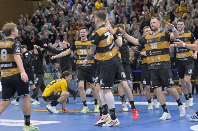 15 03 2026, Dresden celebrates after the win, Handball, 2 Bundesliga, HC Elbflorenz Dresden HSC Coburg, c Dresden