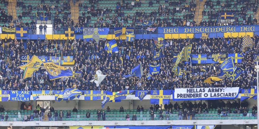 CALCIO - Serie A - Hellas Verona FC vs Genoa CFC Hellas Veorna fans show their support during Hellas Verona FC vs Genoa CFC, 29Â° Serie A Enilive 2025-26 game at Marcantonio Bentegodi stadium in Verona (VR), Italy, on March 15, 2026. Verona Italy  Copyright: xIPAxSport ABACAx
