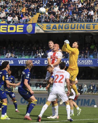 CALCIO - Serie A - Hellas Verona FC vs Genoa CFC Justin Bijlow of Genoa CFC makes a save during Hellas Verona FC vs Genoa CFC, 29Â° Serie A Enilive 2025-26 game at Marcantonio Bentegodi stadium in Verona (VR), Italy, on March 15, 2026. Verona Italy  Copyright: xIPAxSport ABACAx