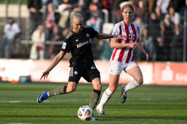 Pernille Harder 21 FC Bayern Muenchen Frauen scores the goal to 0 1, 1 FC Koeln Frauen vs FC Bayern Muenchen Frauen, Fußball, Google Pixel Frauen Bundesliga, 20 Spieltag, 2025 2026, 15 03 2026 DFB regulations prohibit any use of photographs as image sequences and or quasi video Koeln Nordrhein Westfalen Germany Copyright: xkolbert-press MarkusxVerwimpx