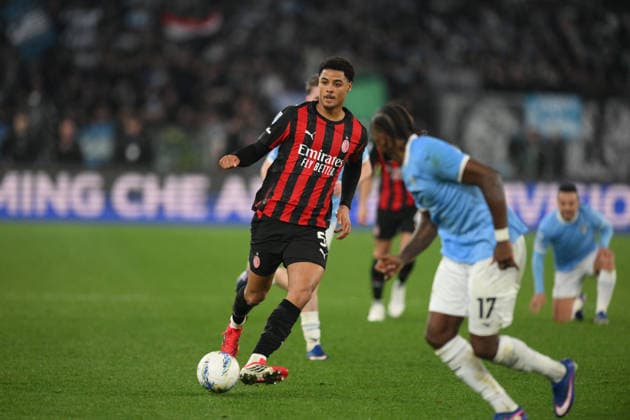 CALCIO - Serie A - SS Lazio vs AC Milan Koni De Winter of AC Milan during the match of 29th day of the Serie A Championship between S.S.Lazio and A.C.Milan at the Olimpico Stadium on Mar 15, 2026 in Rome, Italy. during SS Lazio vs AC Milan, Italian soccer Serie A match in Rome, Italy, March 15 2026 Rome Italy  Copyright: xIPAxSport ABACAx