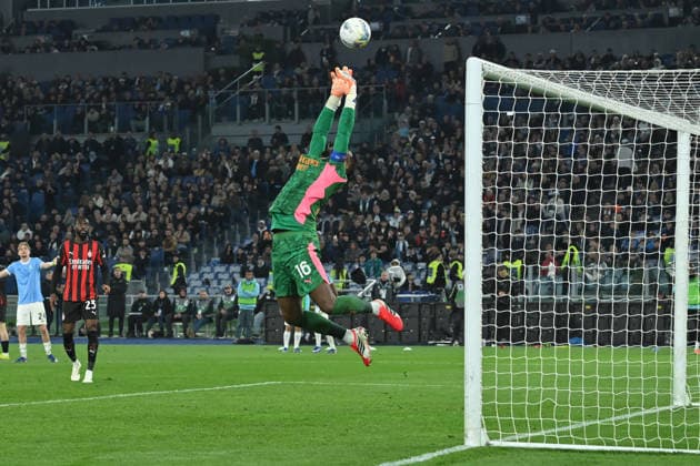 Soccer, serie A Enilive match, SS Lazio v AC Milan Mike Maignan of AC Milan during the serie A Enilive match between SS Lazio v AC Milan at olimpico stadium in Rome, March 14th, 2026 Imago-Images Emmefoto Copyright: xImago-Images Emmefotox