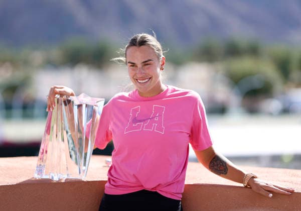 Tennis 2026: BNP Paribas Open MAR 15 March 15, 2026 Aryna Sabalenka poses with the championship trophy after defeating Elena Rybakina of Kazakhstan during their Women s Singles Finals match at the BNP Paribas Open held at the Indian Wells Tennis Garden in Indian Wells, California. Mandatory Photo Credit : Charles Baus CSM (Credit Image: Â Charles Baus Cal Media) Indian Wells Ca United States of America EDITORIAL USE ONLY Copyright: xx ZUMA-20260315_zma_c04_084.jpg CharlesxBausx csmphotothree481204