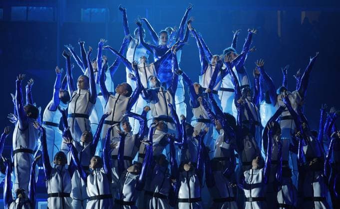 Milan Cortina Paralympics: Closing ceremony Performers take part in the closing ceremony of the Milan Cortina Paralympics at Cortina Curling Olympic Stadium on March 15, 2026, in Cortina d Ampezzo, Italy.  A14AA0005388798P
