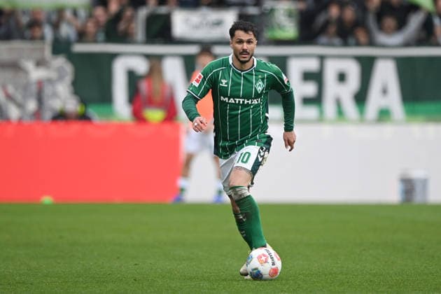 Leonardo BITTENCOURT (HB) Aktion, Einzelaktion Fussball 1. Bundesliga Saison 2025 2026, 26.Spieltag, Spieltag26, matchday26, SV Werder Bremen (HB) - 1. FSV Mainz 05 (MZ) 0-2 am 15.03.2026 im Weserstadion Bremen Deutschland. DFL regulations prohibit any use of photographs as image sequences and or quasi-video Â *** Leonardo BITTENCOURT HB action, single action Football 1 Bundesliga season 2025 2026, 26 Matchday, Spieltag26, matchday26, SV Werder Bremen HB 1 FSV Mainz 05 MZ 0 2 on 15 03 2026 at Weserstadion Bremen Germany DFL regulations prohibit any use of photographs as image sequences and or quasi video Â