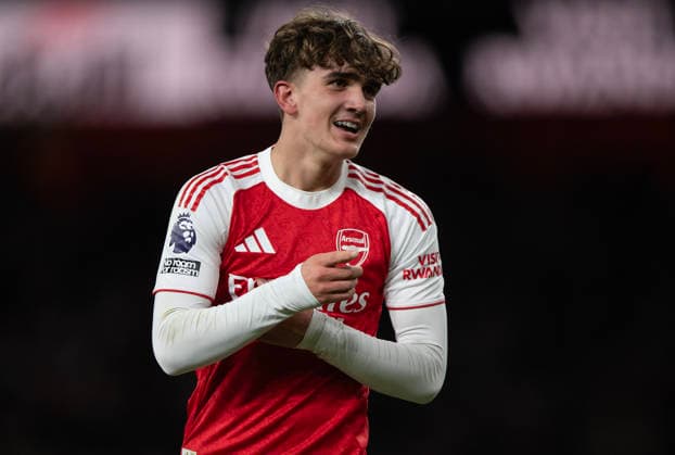 Arsenal v Everton - Premier League LONDON, ENGLAND - MARCH 14: Max Dowman celebrates scoring Arsenal s second goal, becoming the Premier League s youngest goalscorer during the Premier League match between Arsenal and Everton at Emirates Stadium on March 14, 2026 in London, United Kingdom. London Emirates Stadium England United Kingdom Copyright: xVisionhausx 776340647
