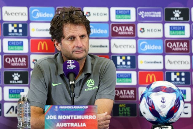 PERTH, AUSTRALIA - MARCH 16: Joseph Montemurro, head coach of Team Australia, attends a press conference, PK, Pressekonferenz before the AFC Women s Asian Cup Australia 2026 Semifinal game between China and Australia on March 16, 2026 in Perth, Australia.  Copyright: xWuxZhizhaox 111628558845