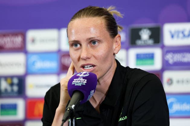 PERTH, AUSTRALIA - MARCH 16: Emily Van-Egmond, player of Team Australia, attends a press conference, PK, Pressekonferenz before the AFC Women s Asian Cup Australia 2026 Semifinal game between China and Australia on March 16, 2026 in Perth, Australia.  Copyright: xWuxZhizhaox 111628558838
