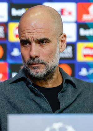 Pep Guardiola manager of Manchester City speaks with the media during the press conference, PK, Pressekonferenz training at the Academy Stadium, Manchester. Picture date: 16th March 2026. Picture credit should read: Cody Froggatt Sportimage EDITORIAL USE ONLY. No use with unauthorised audio, video, data, fixture lists, club league logos or live services. Online in-match use limited to 120 images, no video emulation. No use in betting, games or single club league player publications. SPI_002_CF_MANCHESTER_CITY_PRESS SPI-4607-0003