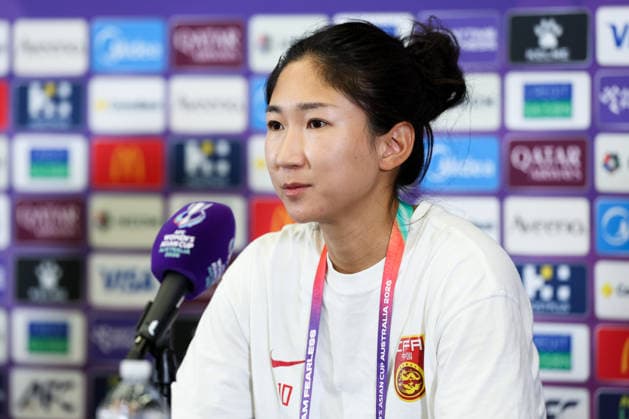 PERTH, AUSTRALIA - MARCH 16: Wang Yanwen, player of Team China, attends a press conference, PK, Pressekonferenz before the AFC Women s Asian Cup Australia 2026 Semifinal game between China and Australia on March 16, 2026 in Perth, Australia.  Copyright: xWuxZhizhaox 111628543669