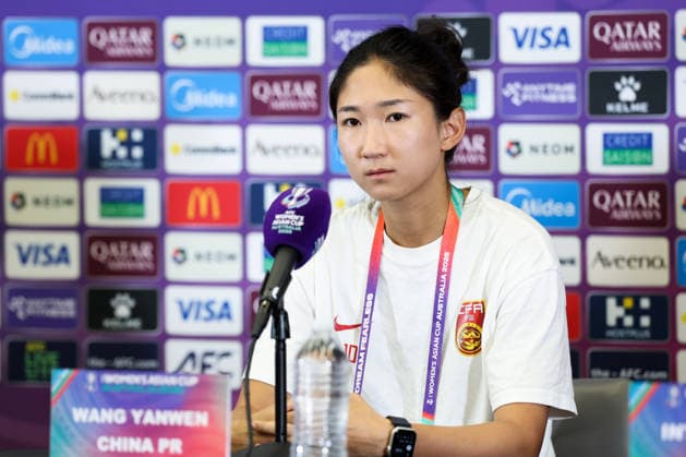 PERTH, AUSTRALIA - MARCH 16: Wang Yanwen, player of Team China, attends a press conference, PK, Pressekonferenz before the AFC Women s Asian Cup Australia 2026 Semifinal game between China and Australia on March 16, 2026 in Perth, Australia.  Copyright: xWuxZhizhaox 111628543672