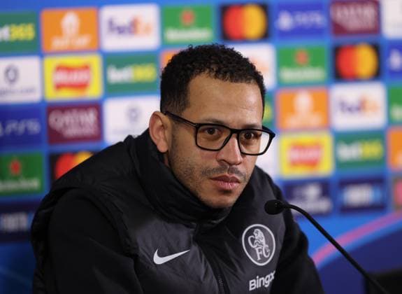 . - Chelsea FC press conference, PK, Pressekonferenz MD-1, UEFA Champions League, Round Of 16, 2nd Leg, Chelsea FC v Paris Saint-Germain FC, Stamford Bridge Stadium, London, UK - 16th March 2026. Daniel Weir Crystal Pix Liam Rosenior Manager of Chelsea. - Chelsea FC Press Conference, MD-1, UEFA Champions League, Round Of 16, 2nd Leg, Chelsea FC v Paris Saint-Germain FC, Stamford Bridge Stadium, London, UK - 16th March 2026. Daniel Weir Crystal Pix London Stamford Bridge Stadium UK Copyright: xDanielxWeirx CP_Chelsea_Press_Conference_160326_DW15