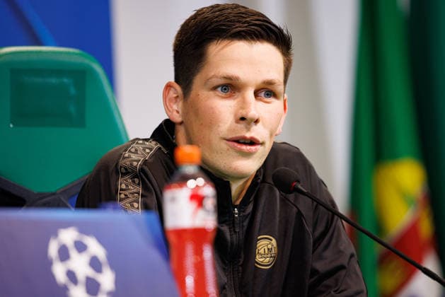 Sondre Brunstad Fet seen during the Bodo Glimt Training Session and press conference, PK, Pressekonferenz before UCL game against Sporting CP at Estadio Jose Alvalade (Maciej Rogowski Ball Raw Images) Lisbon Estadio Jose Alvalade Portugal Copyright: xMaciejxRogowskix maciejrogowski_16032026-06