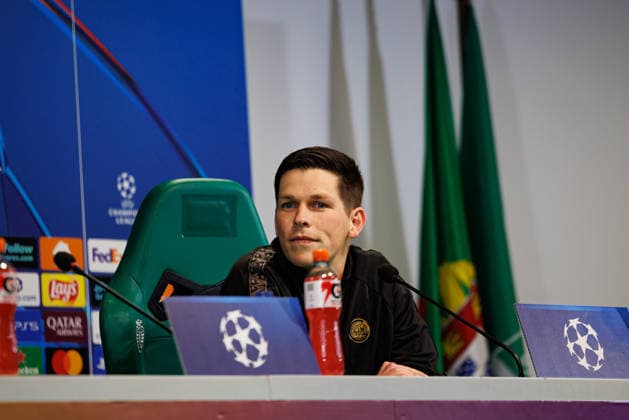 Sondre Brunstad Fet seen during the Bodo Glimt Training Session and press conference, PK, Pressekonferenz before UCL game against Sporting CP at Estadio Jose Alvalade (Maciej Rogowski Ball Raw Images) Lisbon Estadio Jose Alvalade Portugal Copyright: xMaciejxRogowskix maciejrogowski_16032026-14