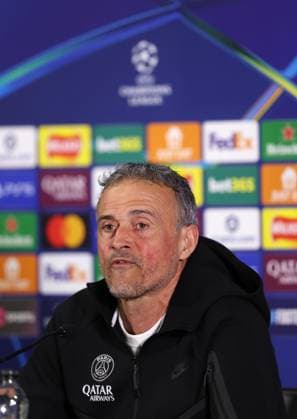 . - Paris Saint-Germain FC press conference, PK, Pressekonferenz and Training Session, MD-1, UEFA Champions League, Round Of 16, 2nd Leg, Chelsea FC v Paris Saint-Germain FC, Stamford Bridge Stadium, London, UK - 16th March 2026. Daniel Weir Crystal Pix Luis Enrique Manager of Paris Saint-Germain speaking to the media during the press conference for Paris Saint-Germain FC on MD-1 ahead of the UEFA Champions League match in the Round of 16 2nd Leg match between Chelsea FC v Paris Saint-Germain FC at Stamford Bridge Stadium, London, UK. - Paris Saint-Germain FC Press Conference and Training Session, MD-1, UEFA Champions League, Round Of 16, 2nd Leg, Chelsea FC v Paris Saint-Germain FC, Stamford Bridge Stadium, London, UK - 16th March 2026. Daniel Weir Crystal Pix London Stamford Bridge Stadium UK Copyright: xDanielxWeirx CP_PSG_Press Conference_Training_160326_DW22