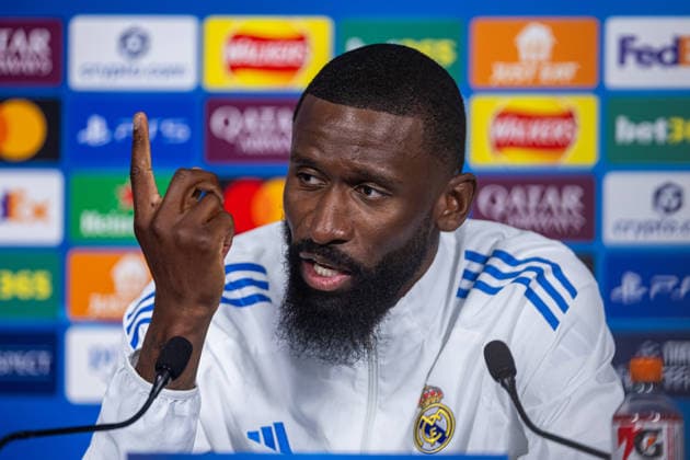 Football - UEFA Champions League - Round of 16 - 2nd Leg - Manchester City FC v Real Madrid CF - MD-1 MANCHESTER, ENGLAND - Monday, March 16, 2026: Real Madrid s Antonio Rüdiger during a training session at the City of Manchester Stadium ahead of the UEFA Champions League Round of 16 2nd Leg match between Manchester City FC and Real Madrid CF. (Photo by David Rawcliffe Propaganda) MANCHESTER City of Manchester Stadium GREATER MANCHESTER ENGLAND  Copyright: xDavidxRawcliffex P2026-03-16-Man_City_Madrid_MD-1-15