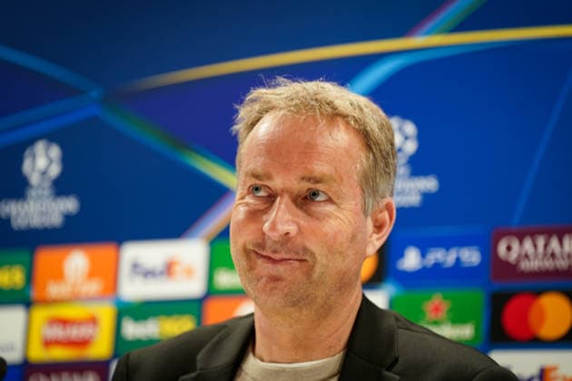 England Press Conference with Kasper Hjulmand Coach, Bayer 04 Leverkusen and Exequiel Palacios Bayer 04 Leverkusen, 25 ahead of the UEFA Champions League 2025 2026, Round of 16 second leg FC Arsenal London vs Bayer 04 Leverkusen Emirates Stadium London Copyright: xJOERANxSTEINSIEKx