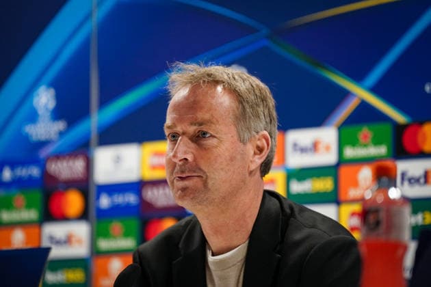 England Press Conference with Kasper Hjulmand Coach, Bayer 04 Leverkusen and Exequiel Palacios Bayer 04 Leverkusen, 25 ahead of the UEFA Champions League 2025 2026, Round of 16 second leg FC Arsenal London vs Bayer 04 Leverkusen Emirates Stadium London Copyright: xJOERANxSTEINSIEKx