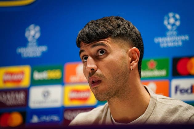 England Press Conference with Kasper Hjulmand Coach, Bayer 04 Leverkusen and Exequiel Palacios Bayer 04 Leverkusen, 25 ahead of the UEFA Champions League 2025 2026, Round of 16 second leg FC Arsenal London vs Bayer 04 Leverkusen Emirates Stadium London Copyright: xJOERANxSTEINSIEKx