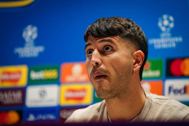 England Press Conference with Kasper Hjulmand Coach, Bayer 04 Leverkusen and Exequiel Palacios Bayer 04 Leverkusen, 25 ahead of the UEFA Champions League 2025 2026, Round of 16 second leg FC Arsenal London vs Bayer 04 Leverkusen Emirates Stadium London Copyright: xJOERANxSTEINSIEKx