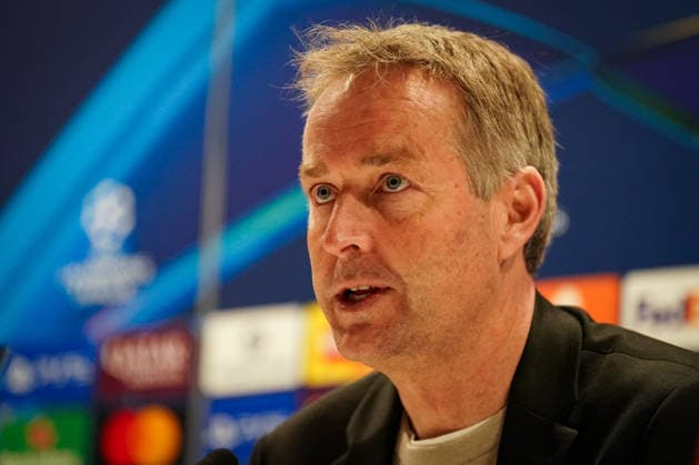 England Press Conference with Kasper Hjulmand Coach, Bayer 04 Leverkusen and Exequiel Palacios Bayer 04 Leverkusen, 25 ahead of the UEFA Champions League 2025 2026, Round of 16 second leg FC Arsenal London vs Bayer 04 Leverkusen Emirates Stadium London Copyright: xJOERANxSTEINSIEKx