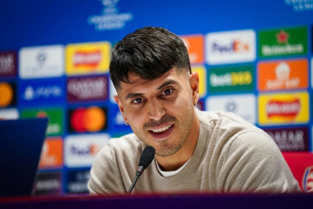 England Press Conference with Kasper Hjulmand Coach, Bayer 04 Leverkusen and Exequiel Palacios Bayer 04 Leverkusen, 25 ahead of the UEFA Champions League 2025 2026, Round of 16 second leg FC Arsenal London vs Bayer 04 Leverkusen Emirates Stadium London Copyright: xJOERANxSTEINSIEKx