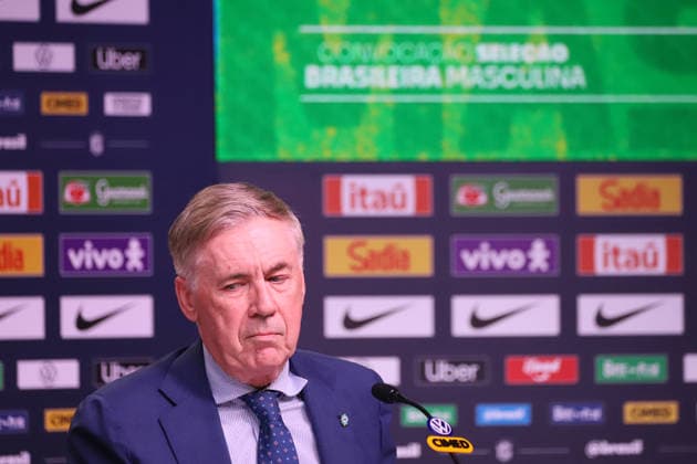 Brazilian national team, Nationalteam squad announcement for friendlies against France and Croatia. Carlo Ancelotti, Coach of the Men s National Football Team, during the announcement of the squad for the friendlies against France and Croatia, at the headquarters of the Brazilian Football Confederation - CBF, in Barra da Tijuca, west side of the city, this Monday, the 16th. RIO DE JANEIRO Barra da Tijuca RIO DE JANEIRO BRAZIL Copyright: xCHARLESxSHOLLx